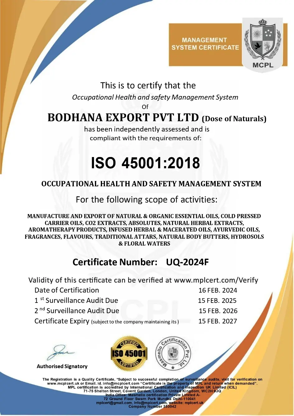 ISO 45001:2018